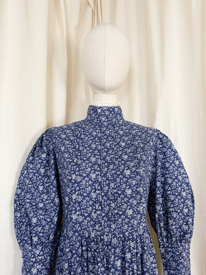 Gorgeous Rare 1970s Laura Ashley made in Wales Cotton Maxi Dress