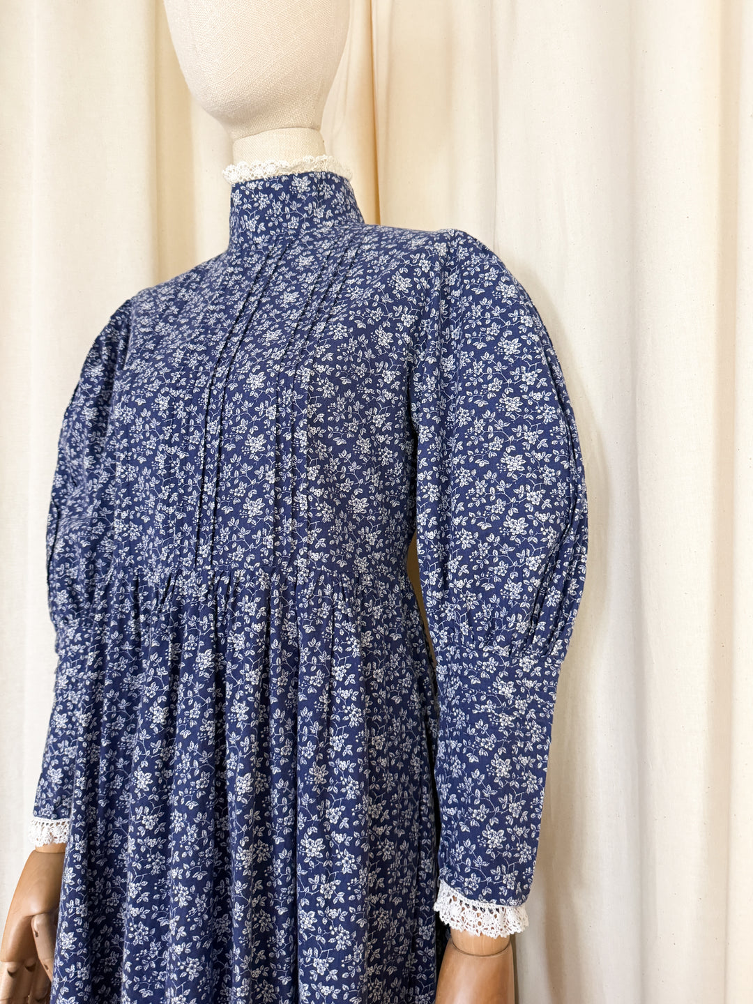 Gorgeous Rare 1970s Laura Ashley made in Wales Cotton Maxi Dress