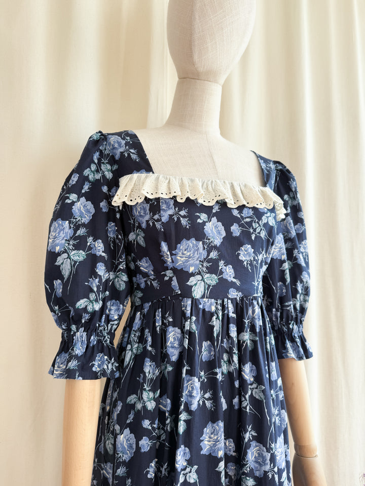 Precious Rare 70s Jeff Banks Cotton Midi Dress
