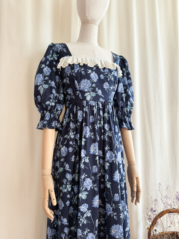 Precious Rare 70s Jeff Banks Cotton Midi Dress