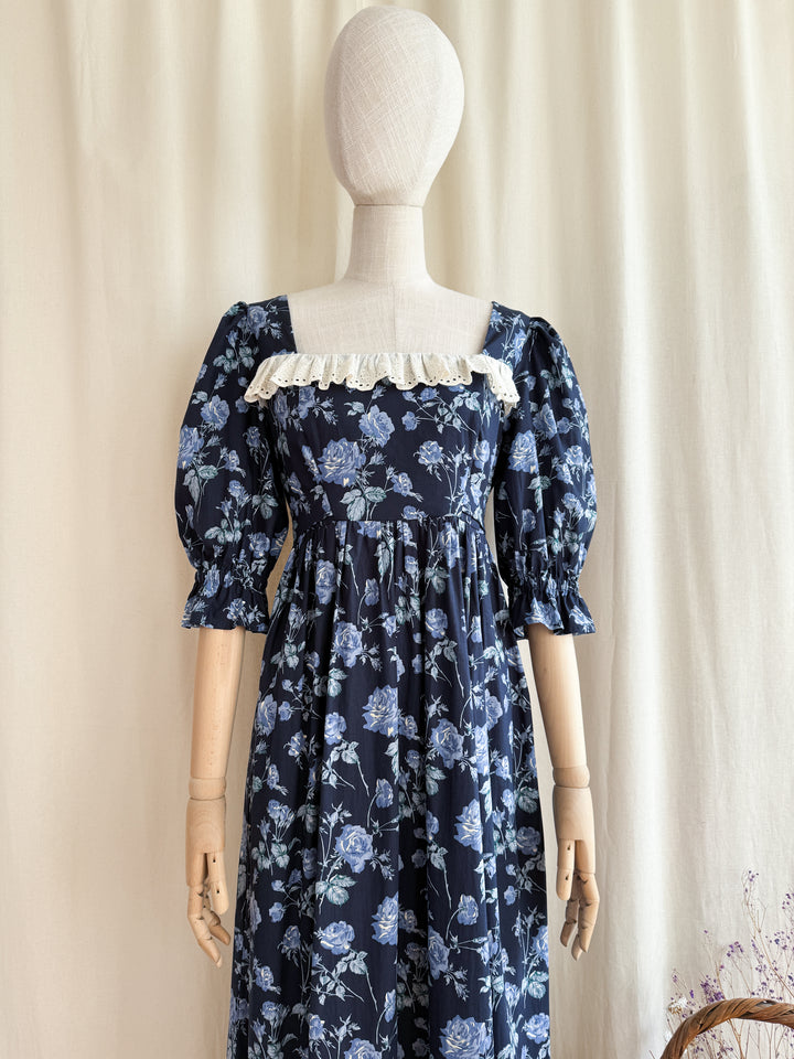 Precious Rare 70s Jeff Banks Cotton Midi Dress