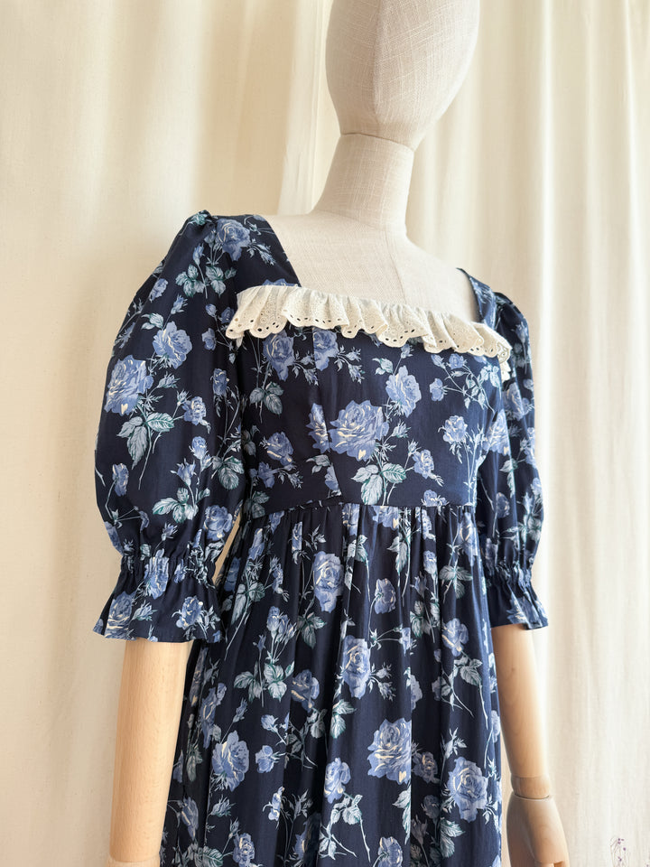 Heavenly Rare 70s Anne Reeves Cotton Prairie Dress