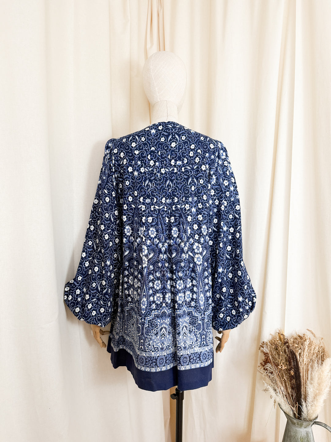 Insane Rare Early 1970s Cotton Smock Mini Dress