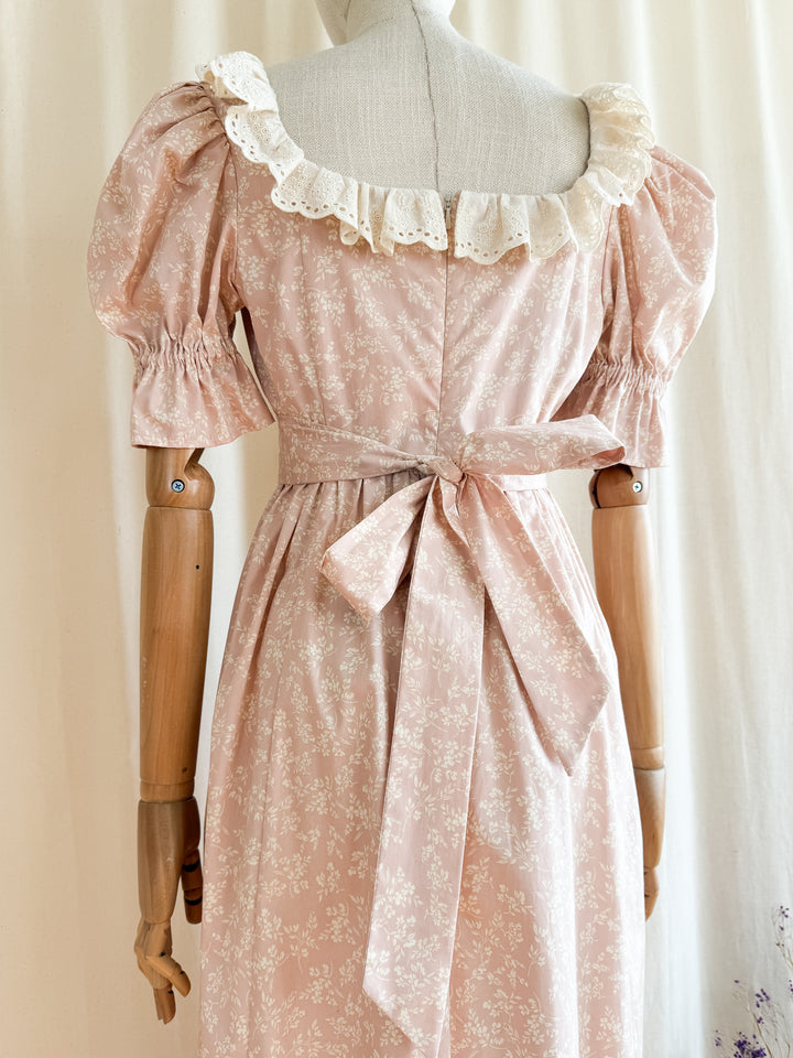 Outstanding Rare 70s Velvet and Chiffon Maxi Dress by Quad