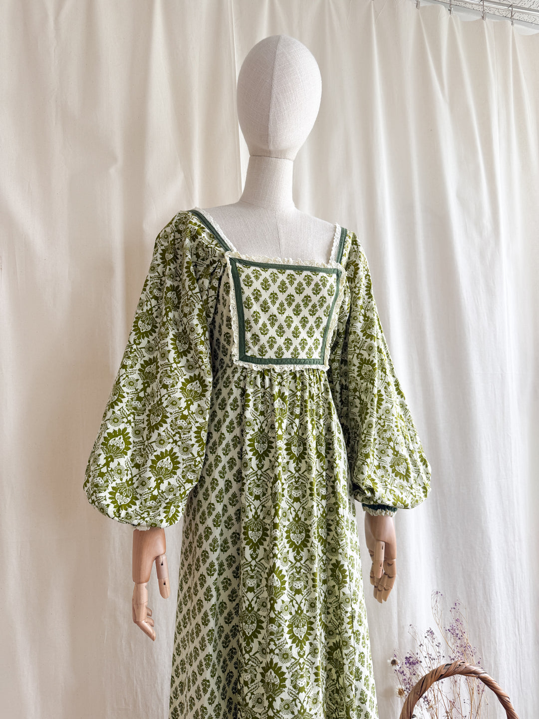 Holy Grail Rare Iconic 1970s Cotton Maxi Dress by Earlybird