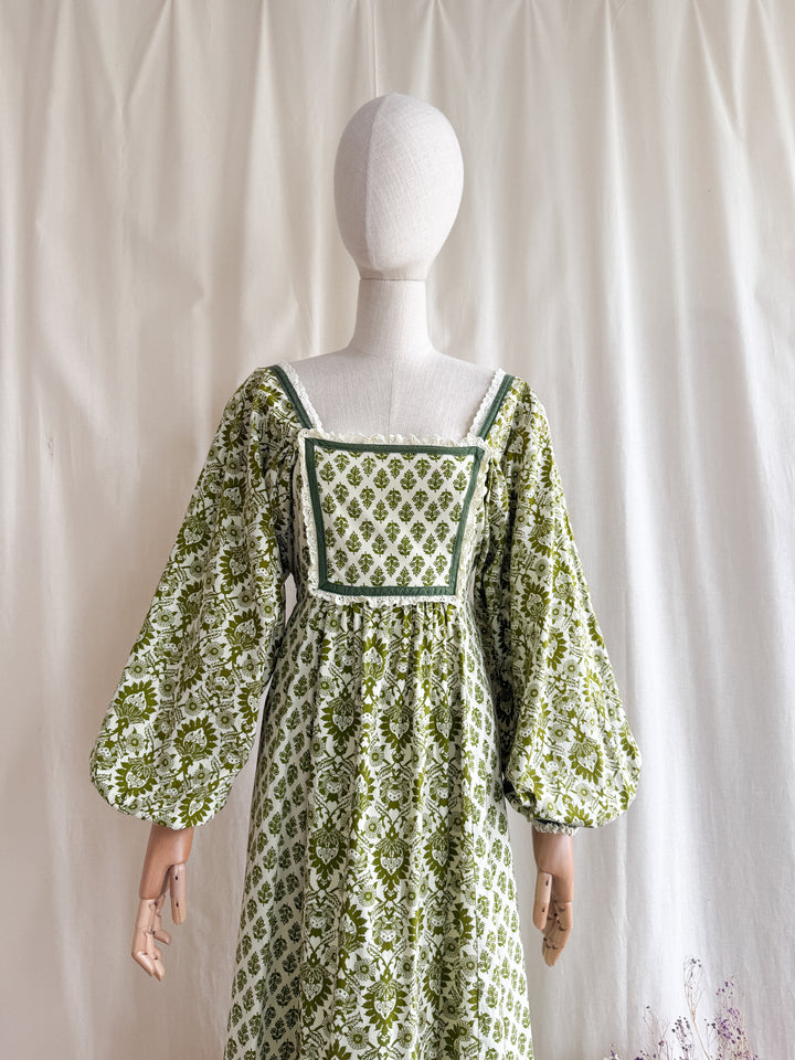 Holy Grail Rare Iconic 1970s Cotton Maxi Dress by Earlybird