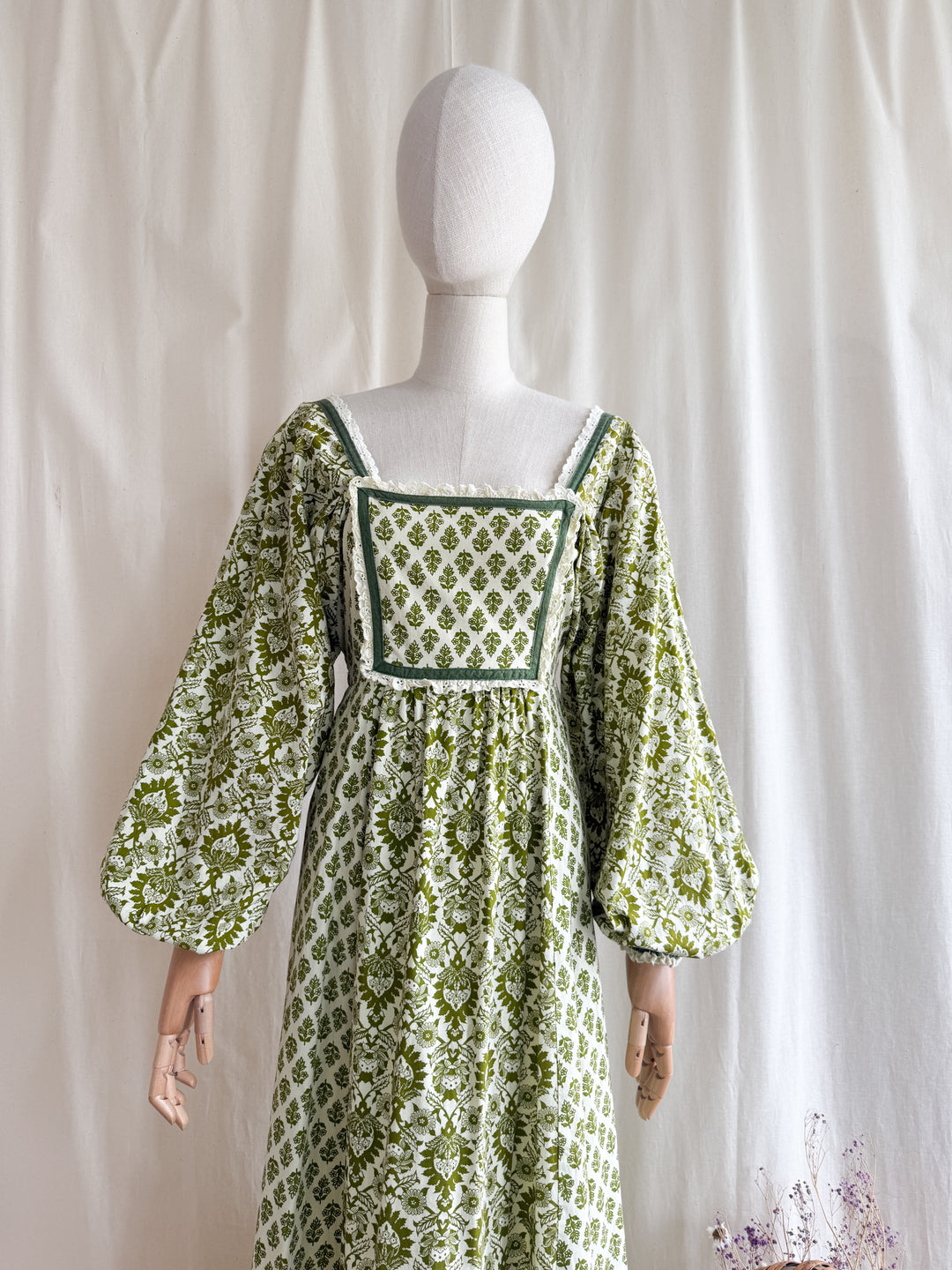Holy Grail Rare Iconic 1970s Cotton Maxi Dress by Earlybird