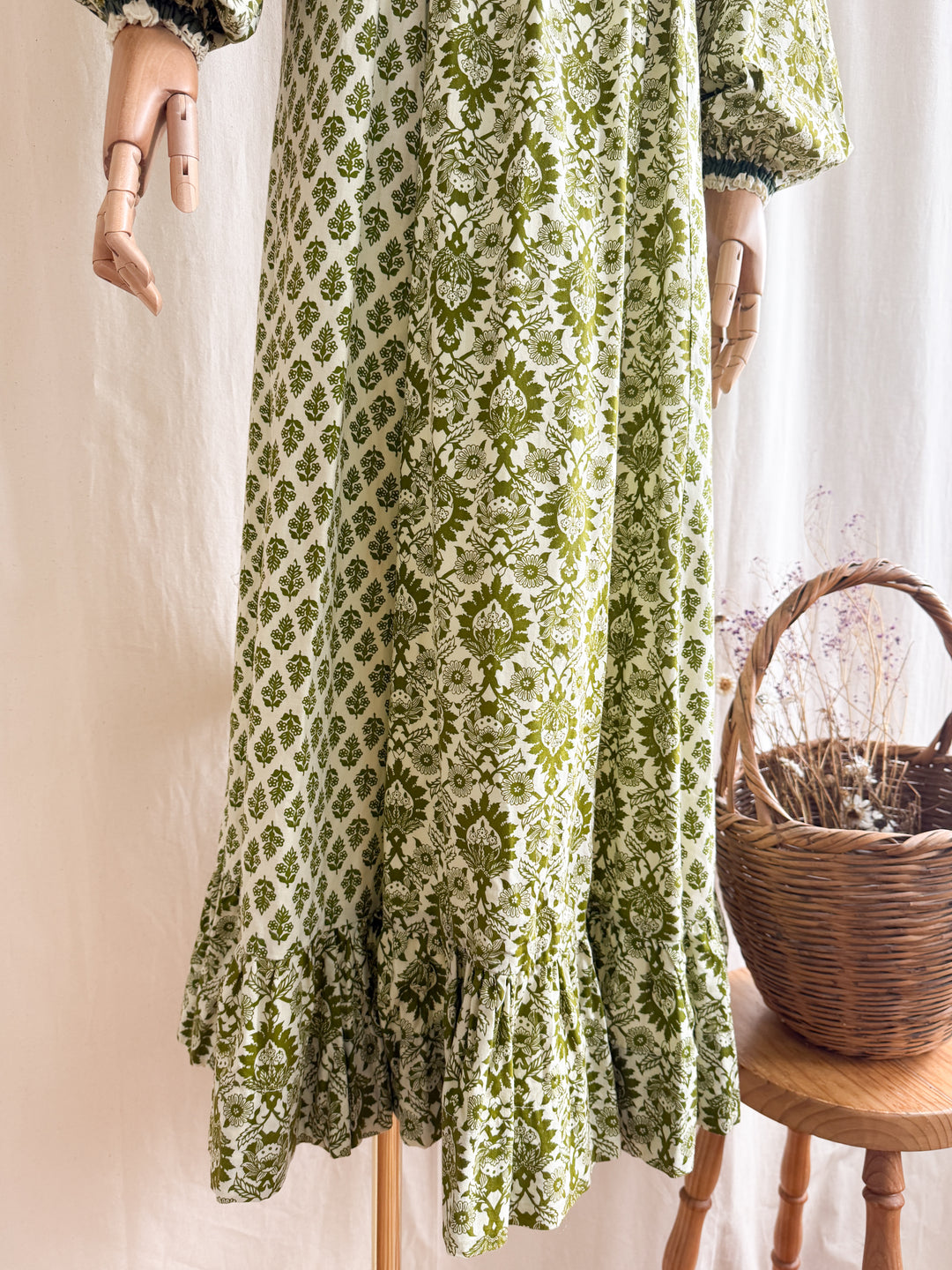 Holy Grail Rare Iconic 1970s Cotton Maxi Dress by Earlybird