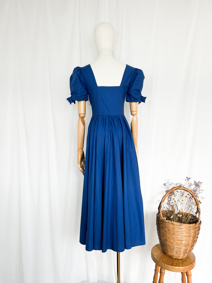BEAUTIFUL 80S BLUE LAURA ASHLEY DRESS