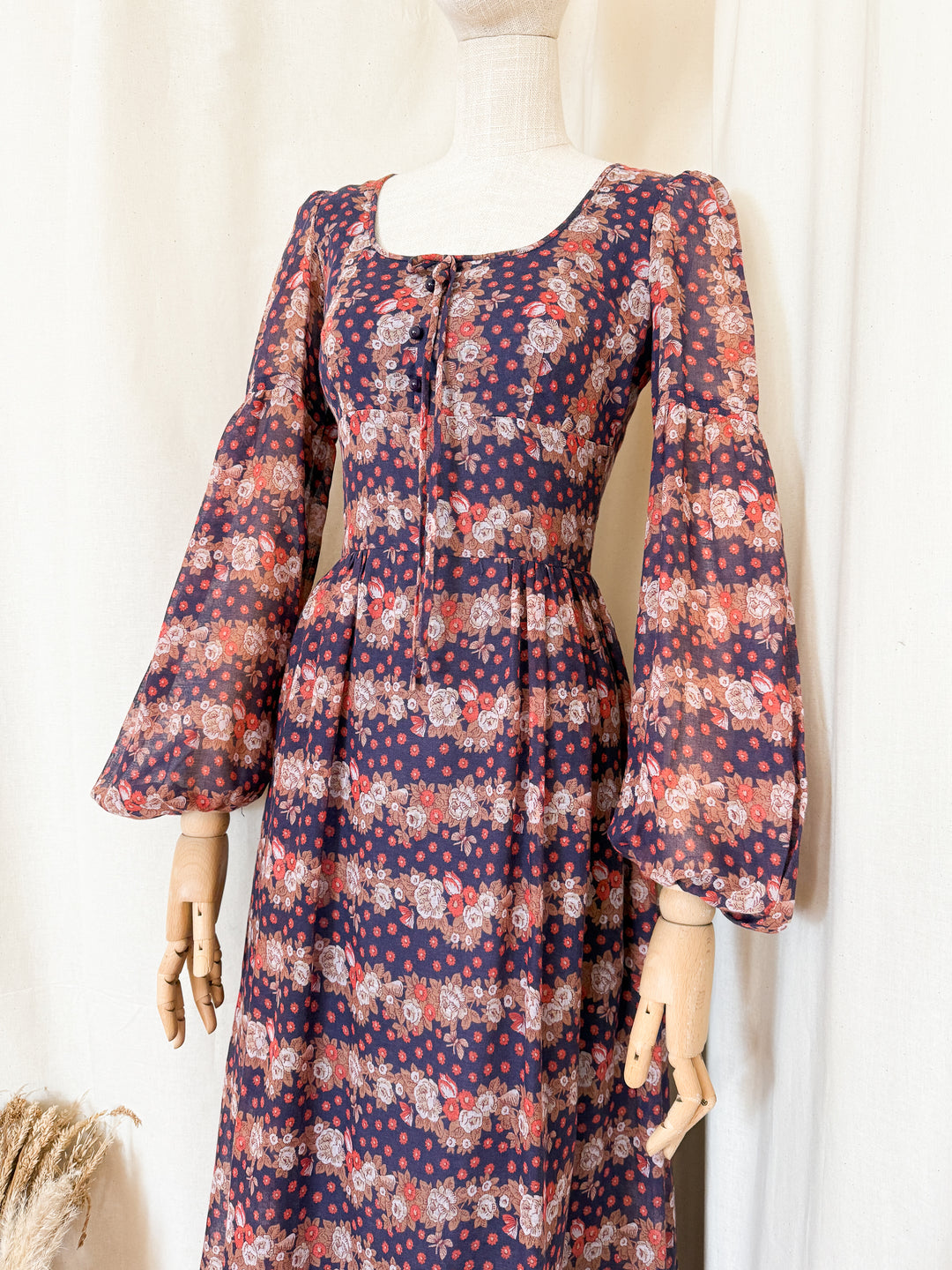 Beautiful 70s Dollyrockers Cotton maxi Dress