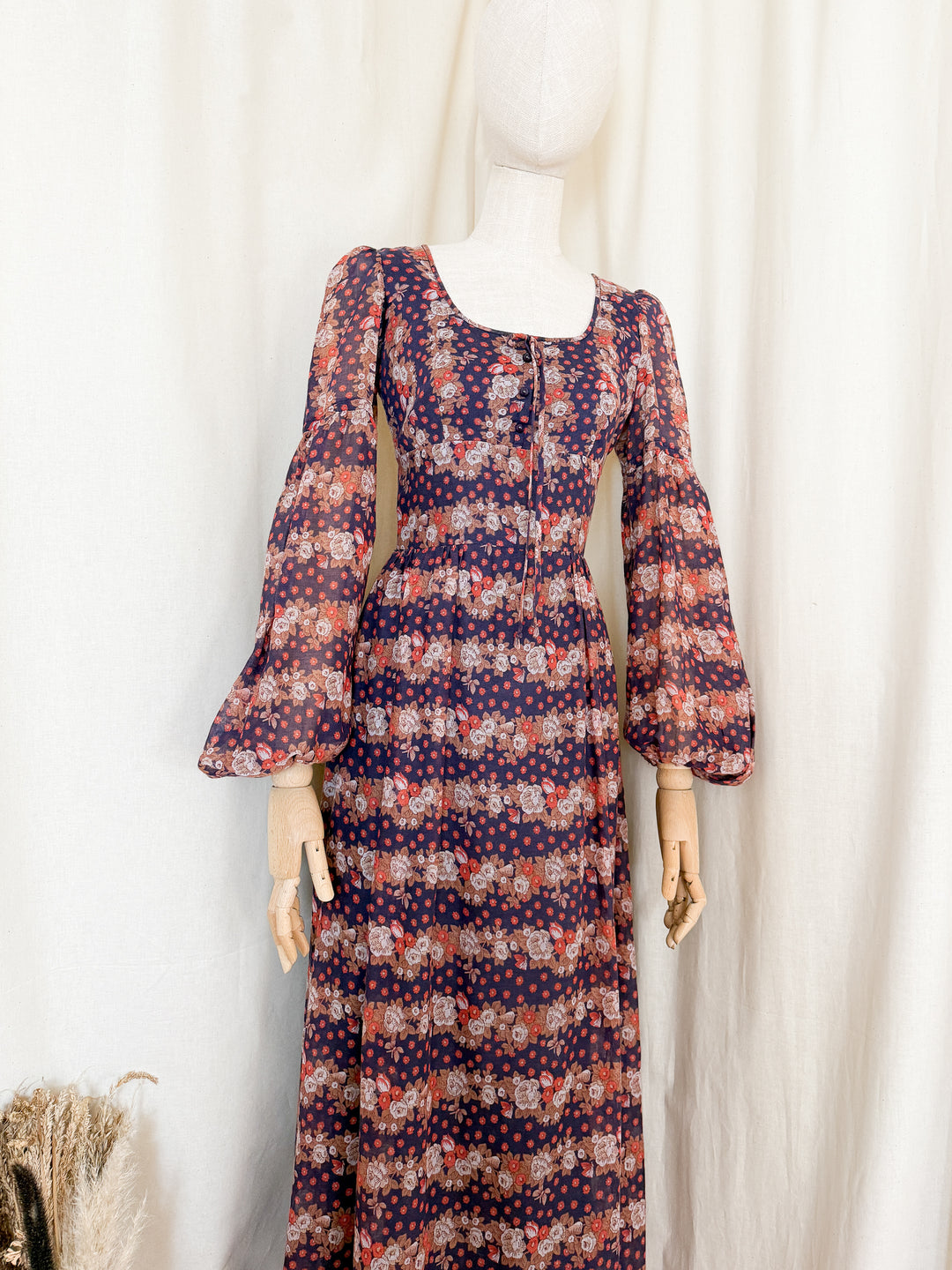 Beautiful 70s Dollyrockers Cotton maxi Dress