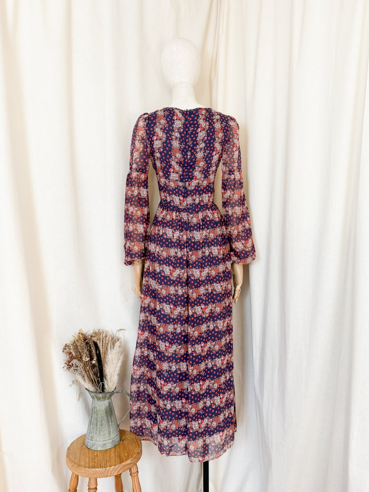 Beautiful 70s Dollyrockers Cotton maxi Dress