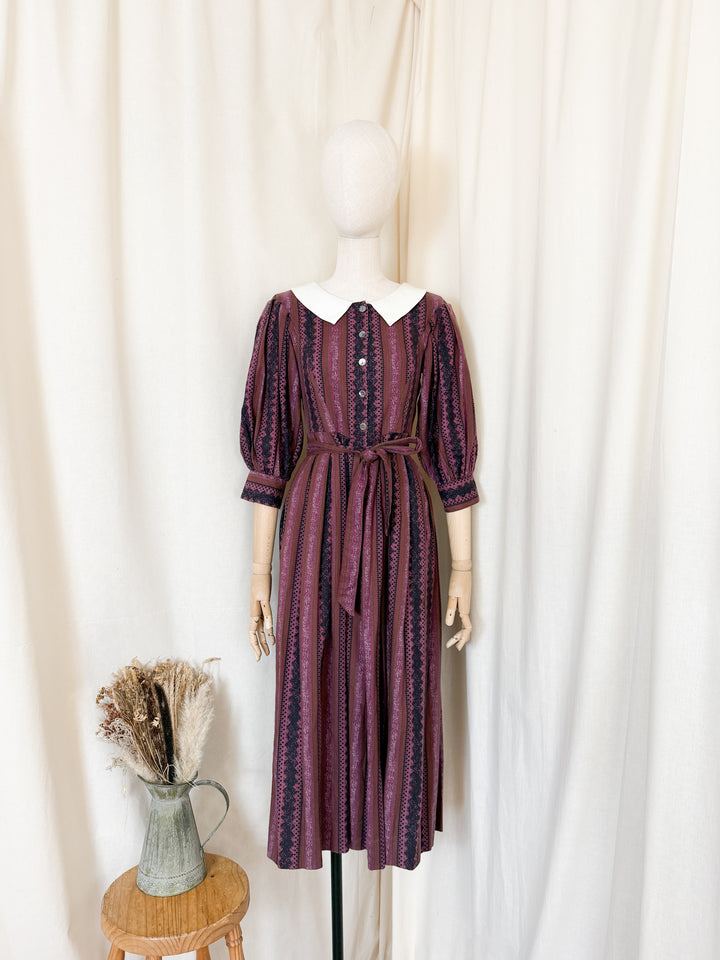 Magical Rare Early 80s Laura Ashley Cotton Puff Sleeve Midi Dress