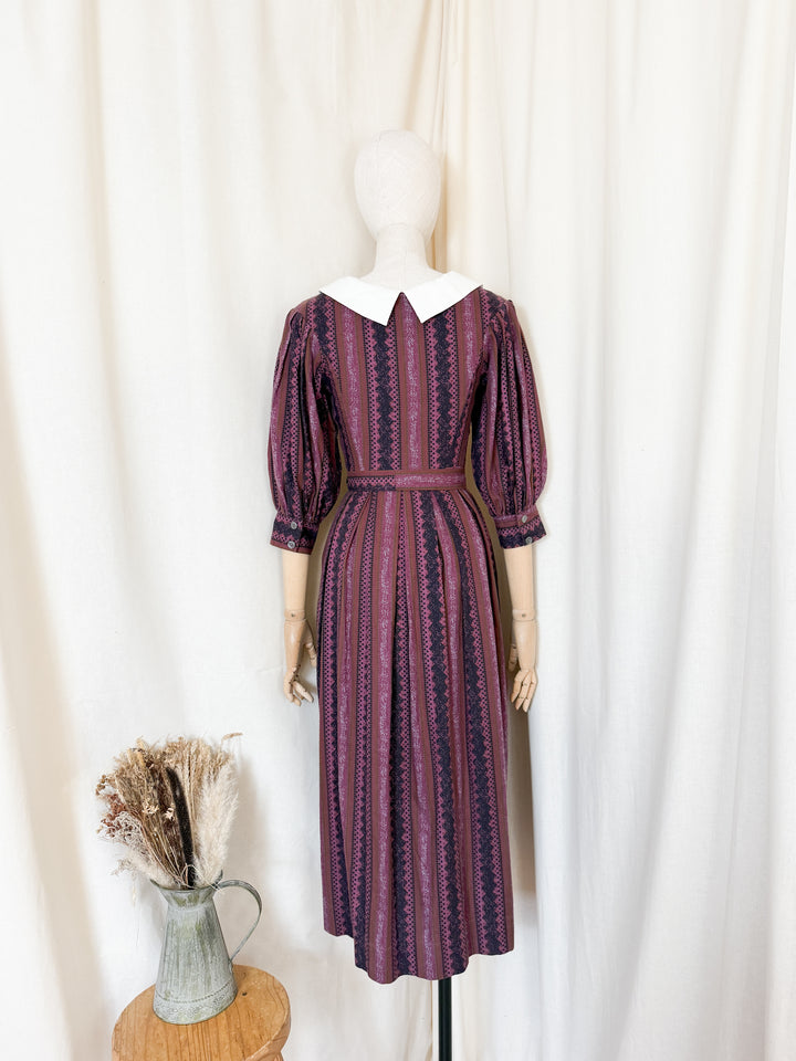 Magical Rare Early 80s Laura Ashley Cotton Puff Sleeve Midi Dress