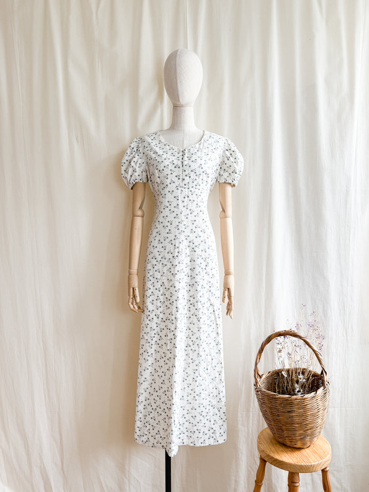 Beautiful 70s Laura Ashley Fabric Handmade Cotton Maxi Dress