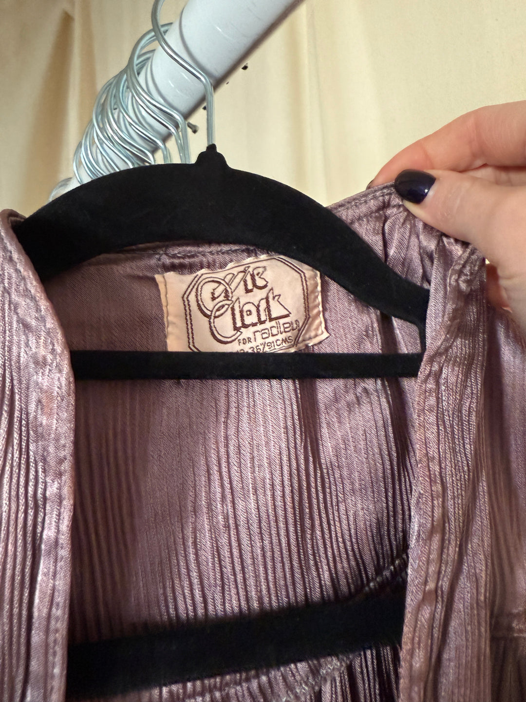 Precious Holy Grail Rare Ossie Clark for Radley Mauve Satin Midi Dress