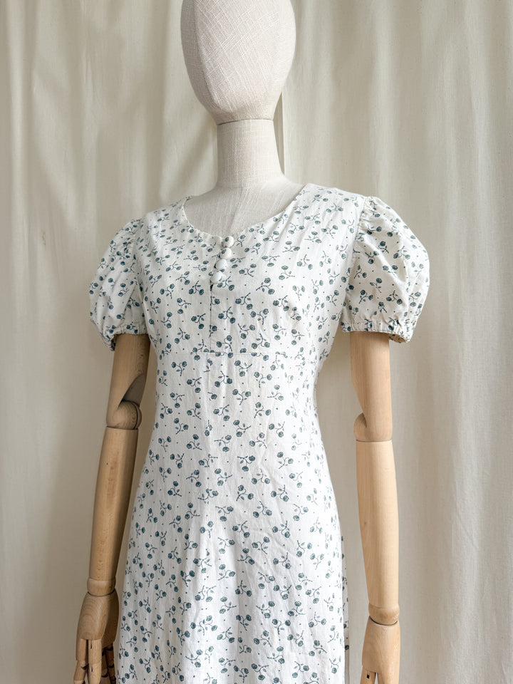 Beautiful 70s Laura Ashley Fabric Handmade Cotton Maxi Dress