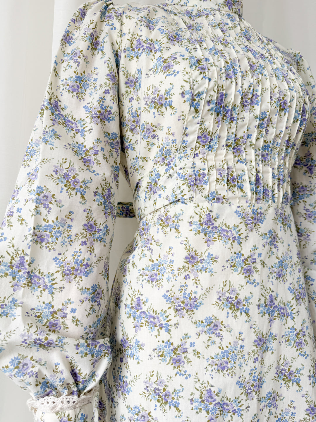 Divine Rare 1970s Zanie Floral Cotton Maxi Dress