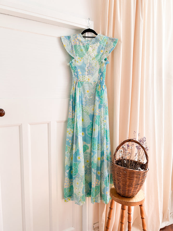 Dreamy rare 70s David Butler light cotton summer dream dress