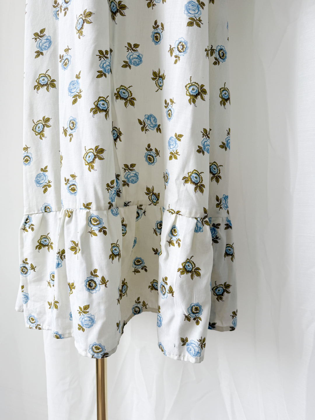 Sweet Rare 1970s Earlybird Floral Cotton Maxi Dress