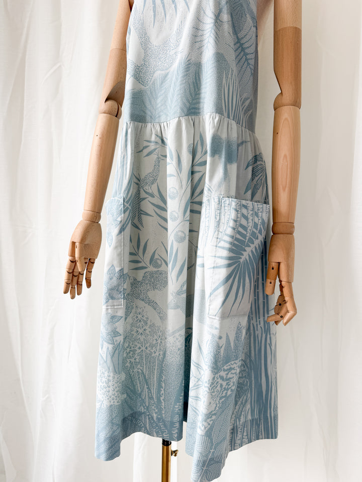 Pretty 1970s Clothkits Animal Print Cotton Wrap Sundress