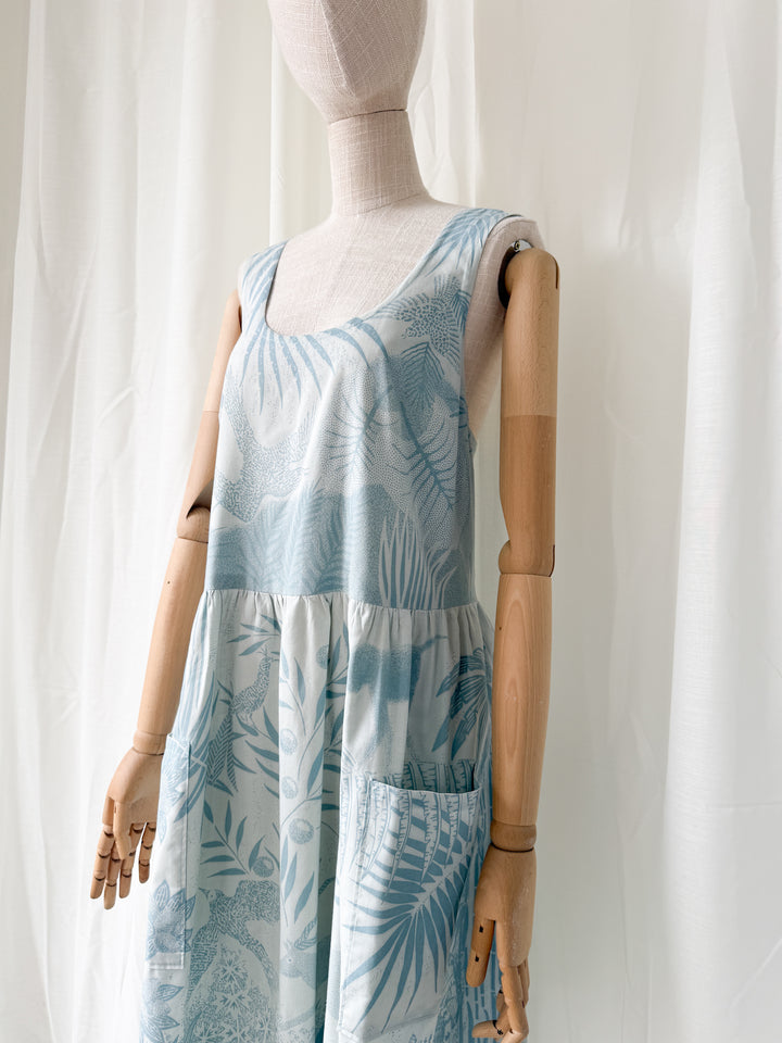 Pretty 1970s Clothkits Animal Print Cotton Wrap Sundress