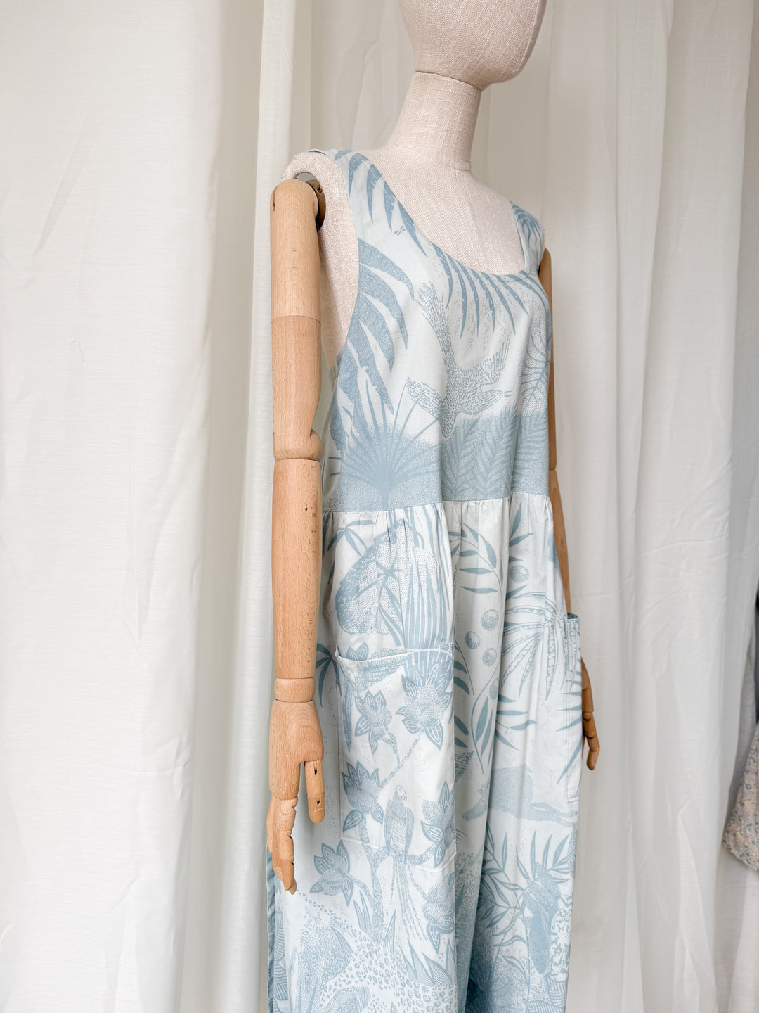 Pretty 1970s Clothkits Animal Print Cotton Wrap Sundress