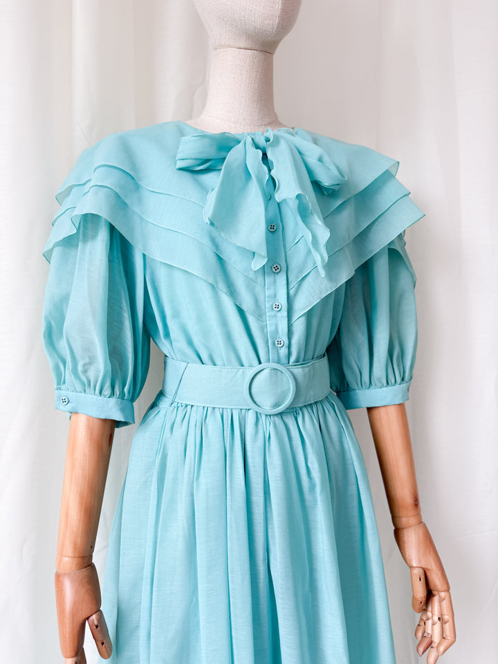 Gorgeous Rare 1980s Charade Cotton Midi Dress