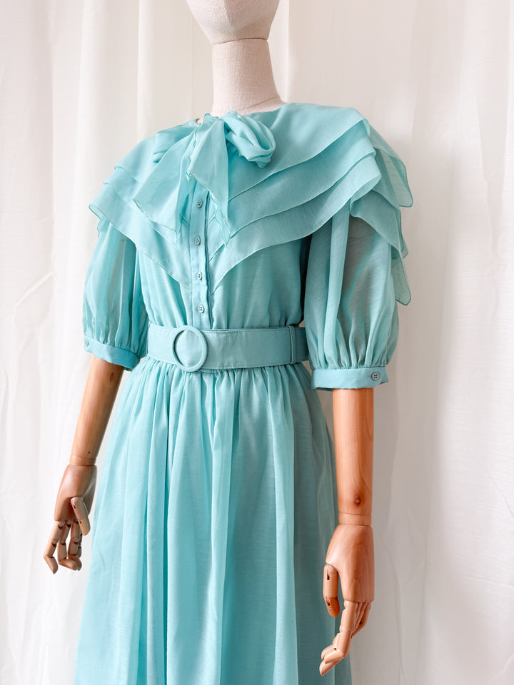 Gorgeous Rare 1980s Charade Cotton Midi Dress