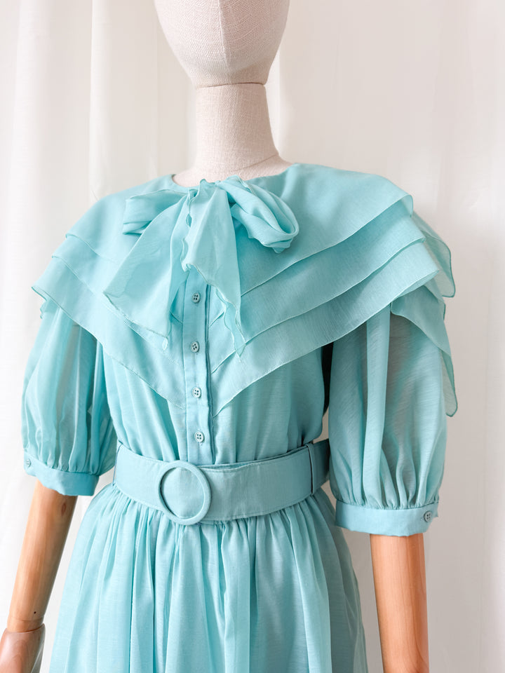 Gorgeous Rare 1980s Charade Cotton Midi Dress