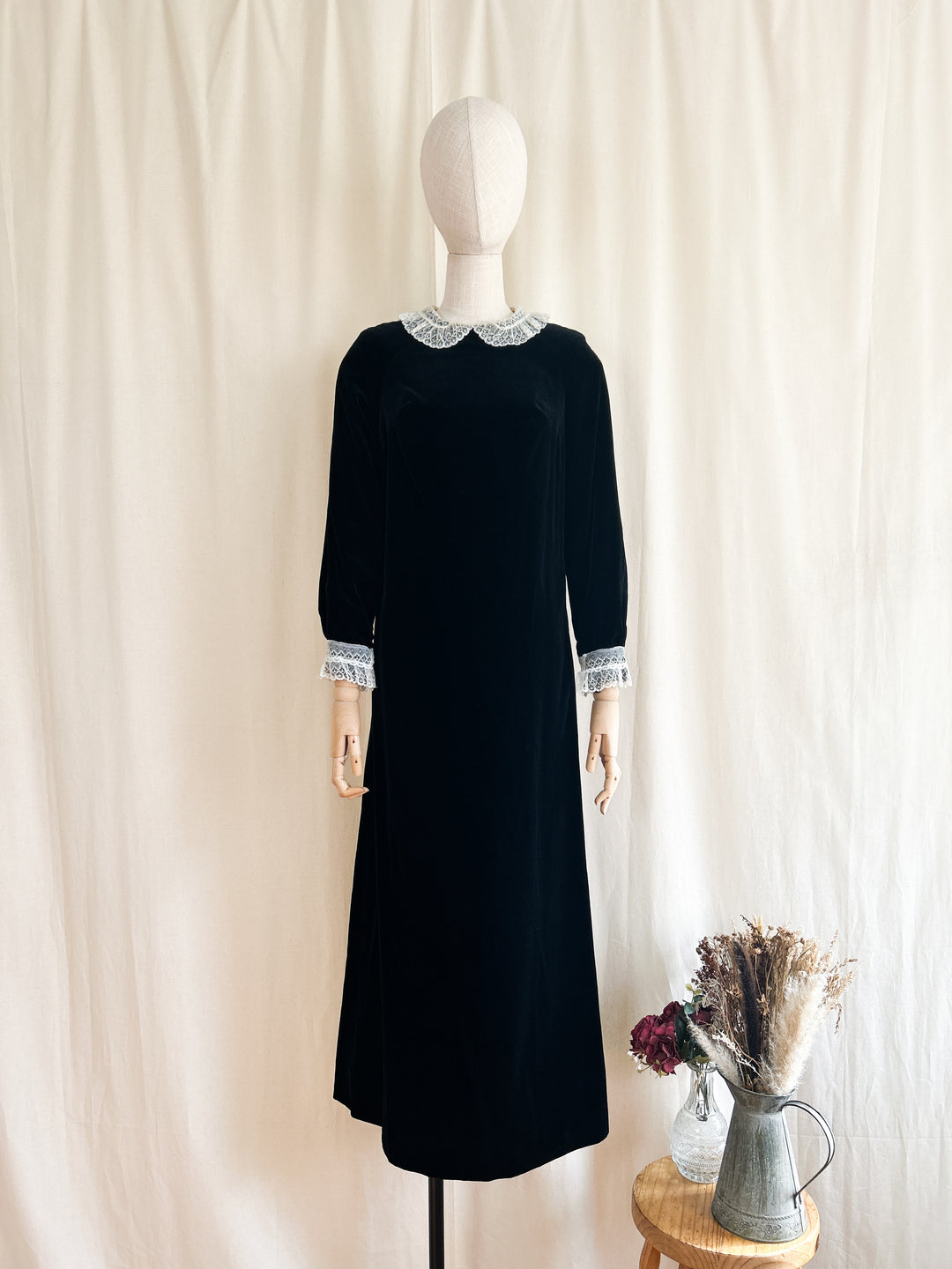 The Curse ~ insanely beautiful late 60s cotton velvet maxi dress – The Pansy Garden