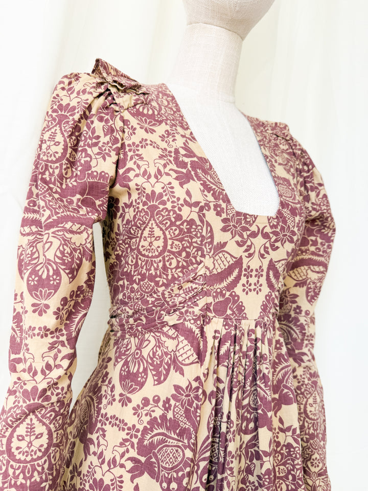 Divine Holy Grail Rare 1970s Dove Clothing Company Cotton Prairie Midaxi Dress