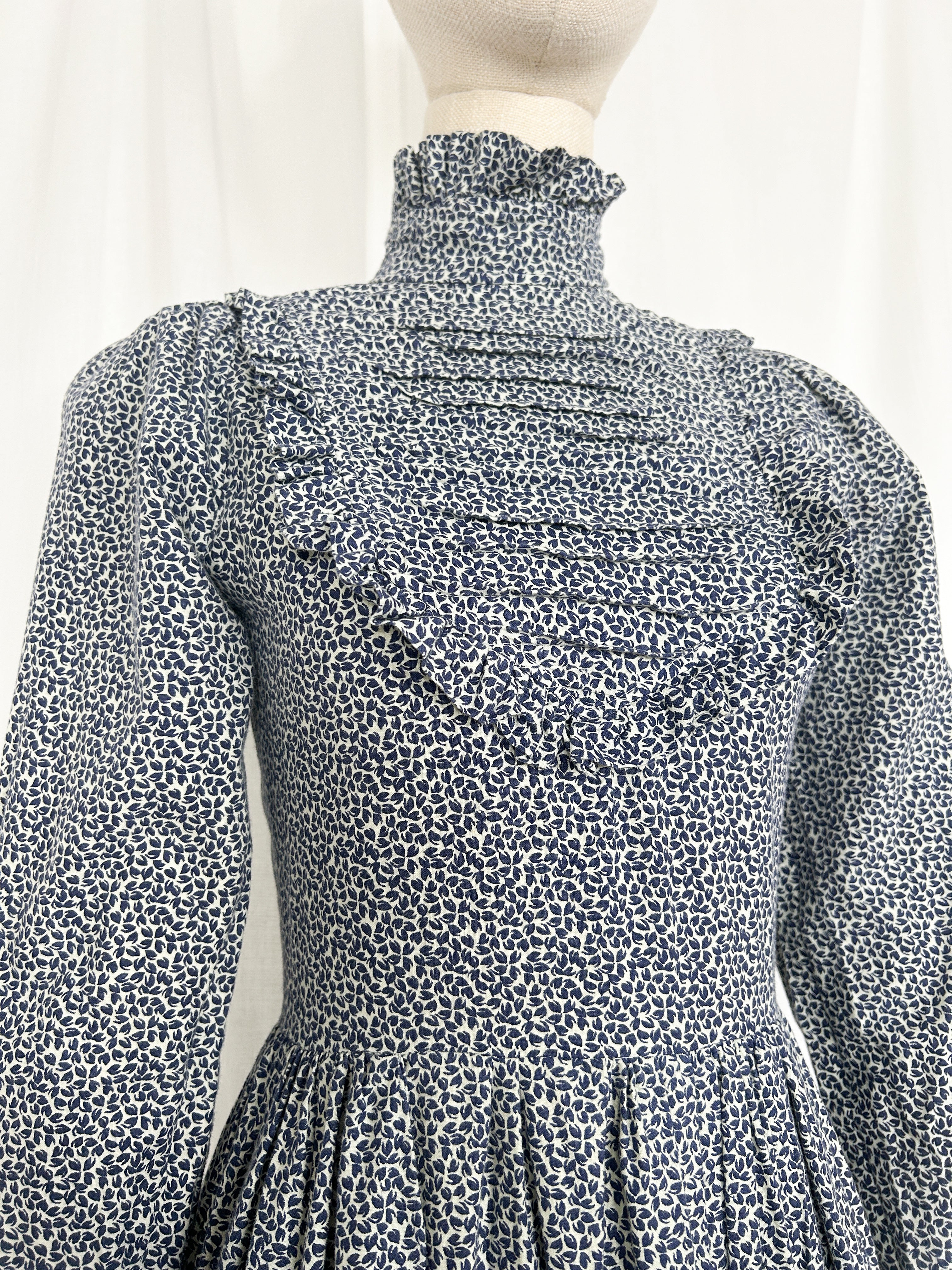 The Iris ~ RARE LAURA ASHLEY MADE IN WALES COTTON PRAIRIE DRESS