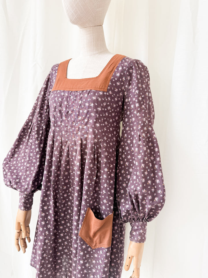 Incredible Rare 1970s Jeff Banks Cotton Smock Mini Dress
