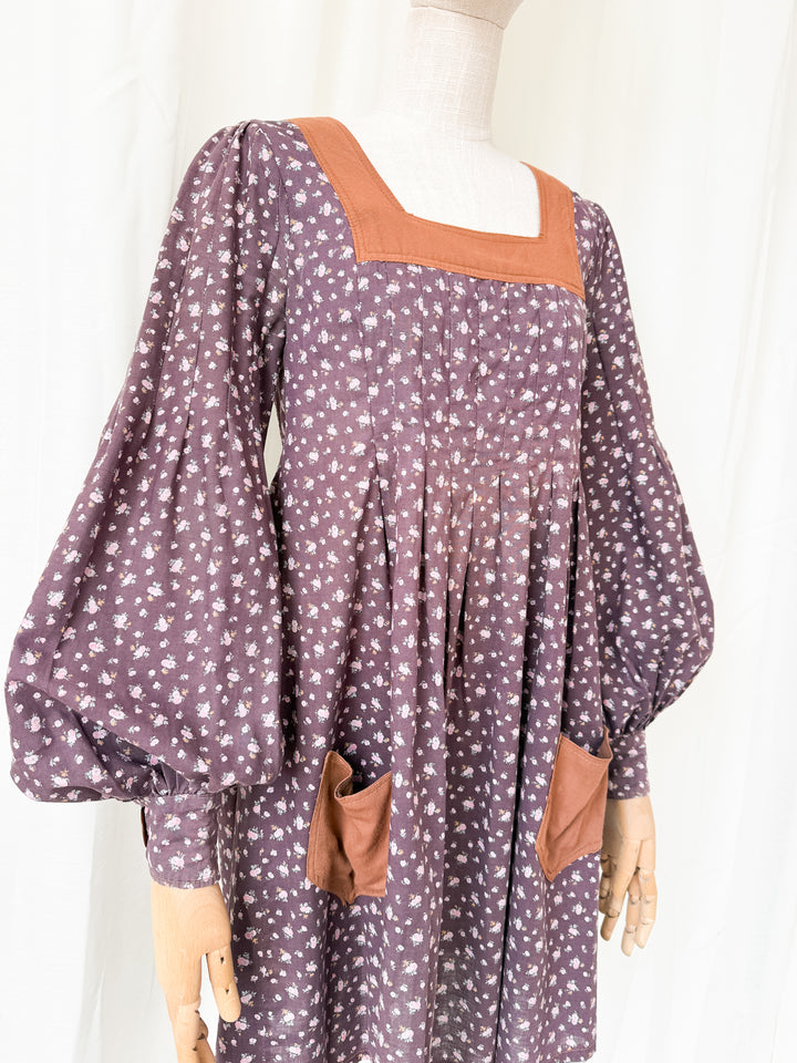 Incredible Rare 1970s Jeff Banks Cotton Smock Mini Dress