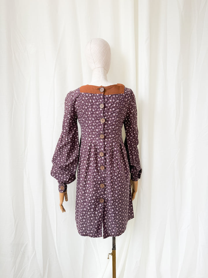 Incredible Rare 1970s Jeff Banks Cotton Smock Mini Dress
