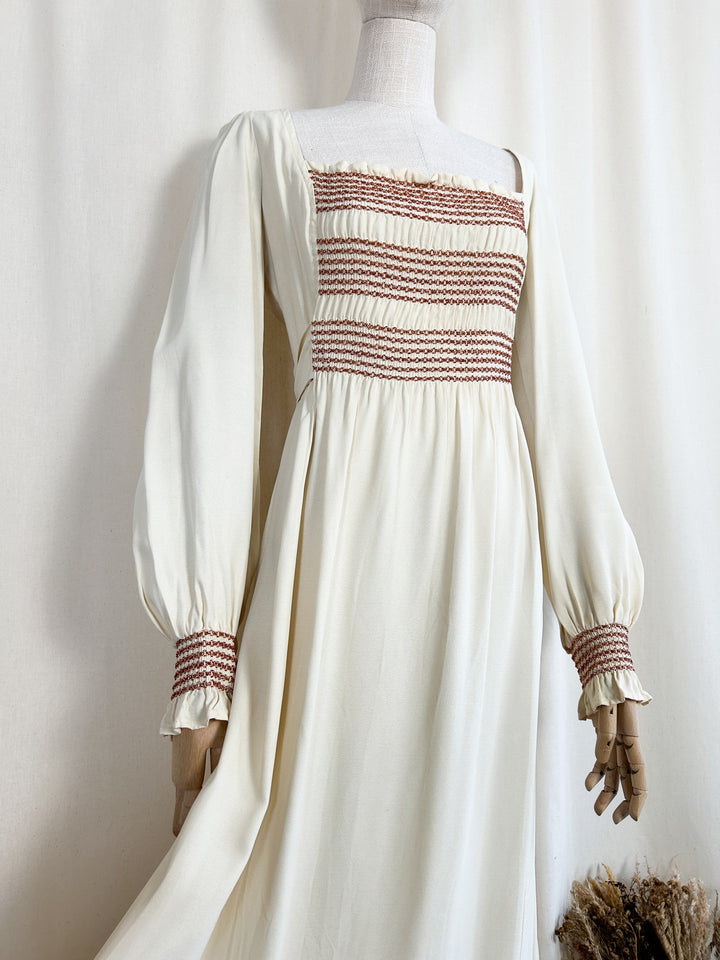 The Lille ~ dreamy rare 70s crepe maxi dress by Zanie