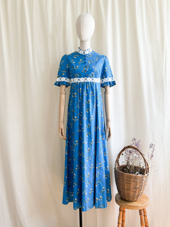 The Crocus ~ stunning cotton 70s prairie dress by Dandi