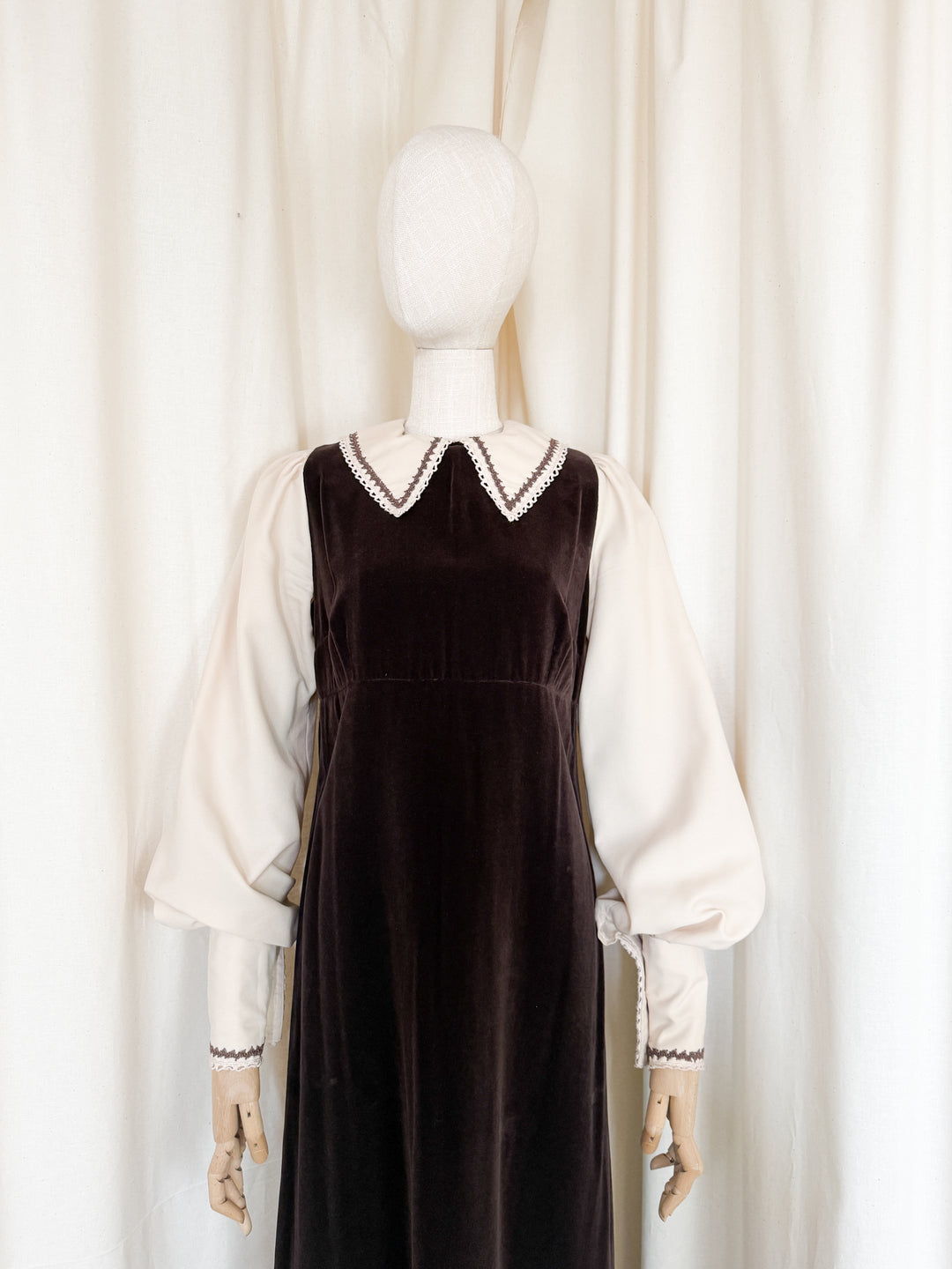 Divine Rare 1970s Marion Donaldson Velvet Maxi Dress