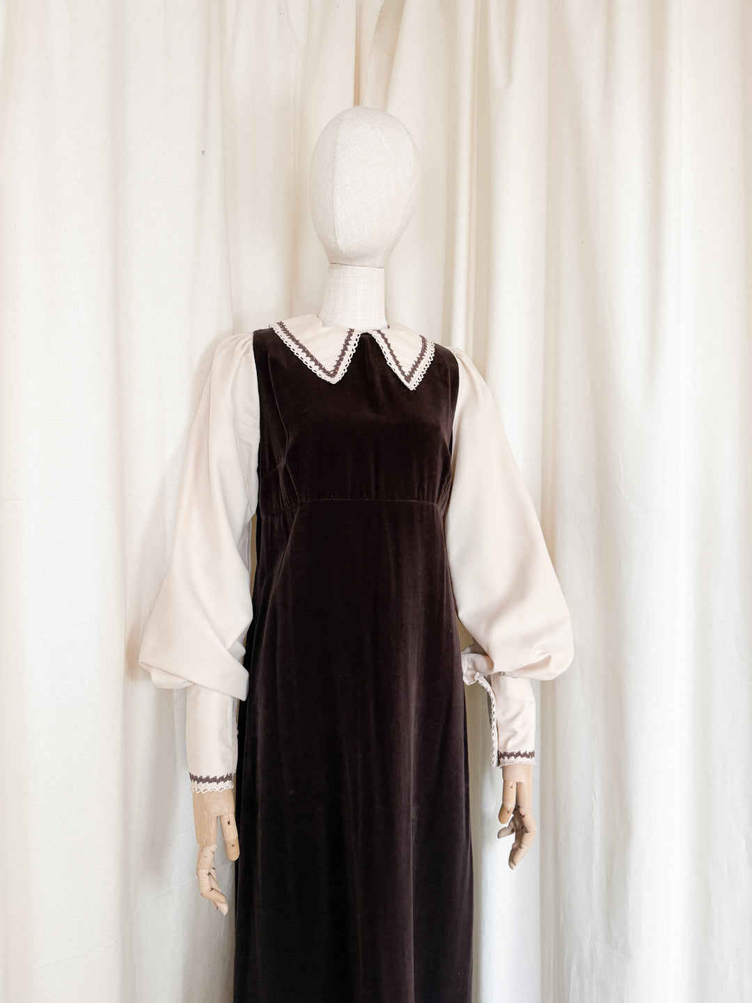 Divine Rare 1970s Marion Donaldson Velvet Maxi Dress