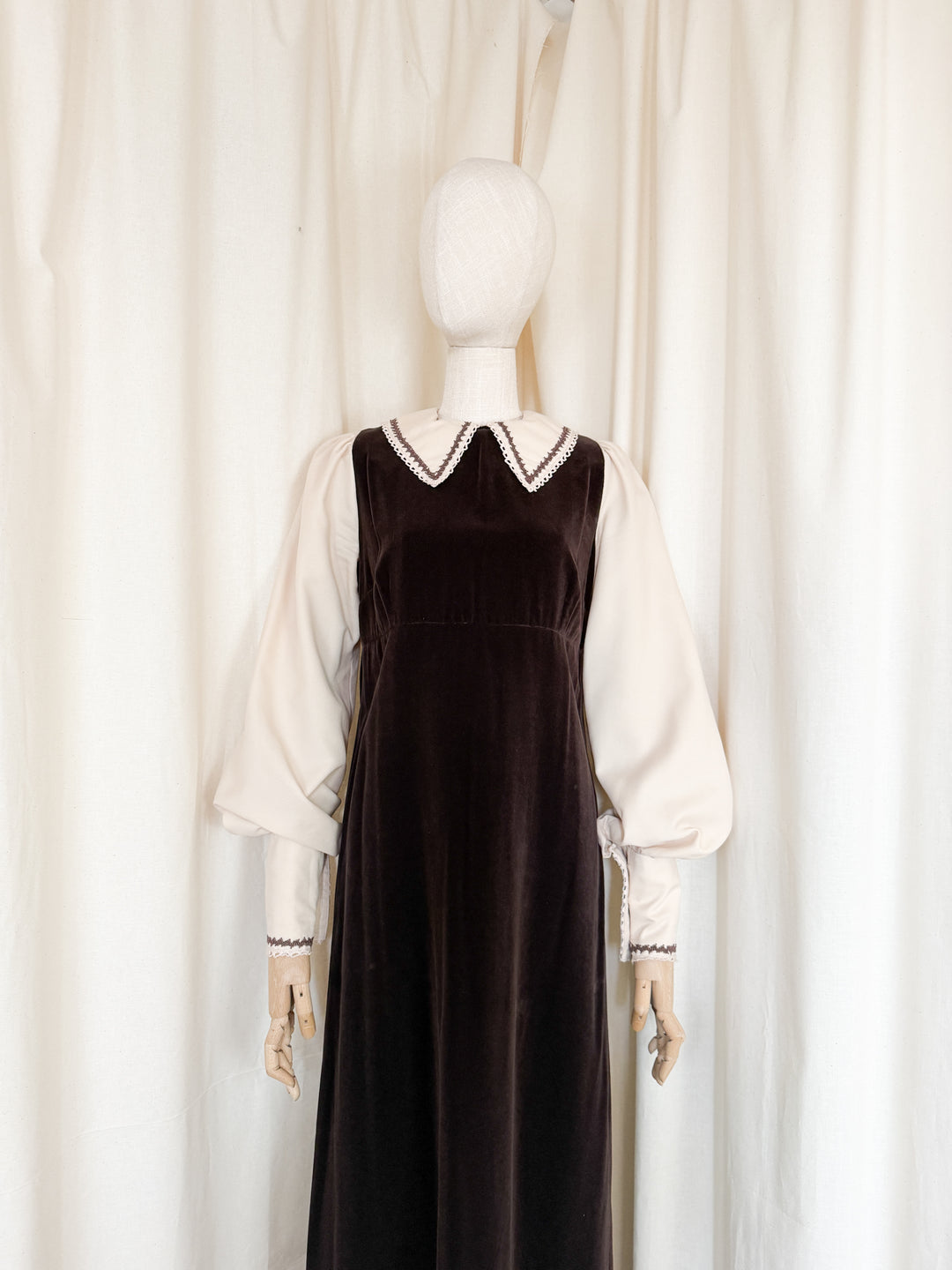 Divine Rare 1970s Marion Donaldson Velvet Maxi Dress