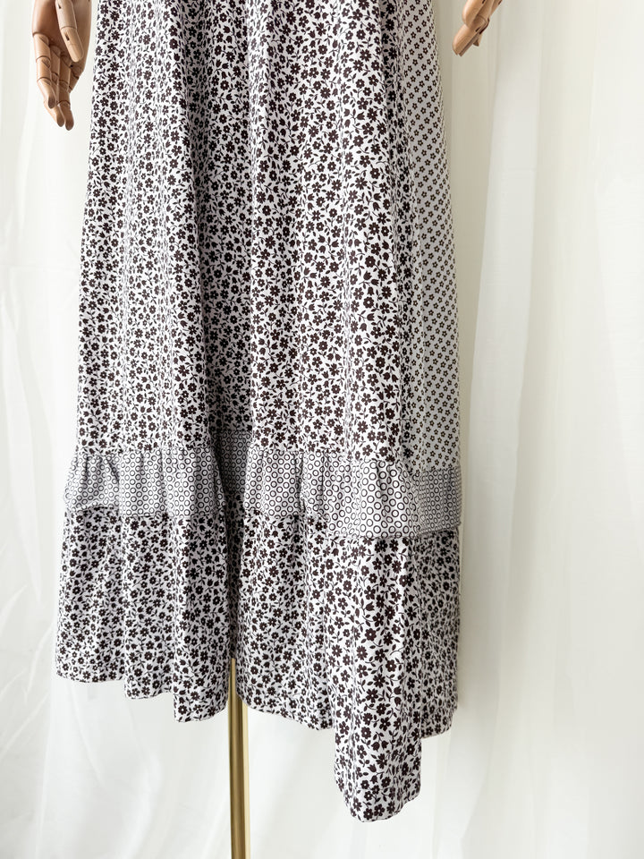Stunning Rare 1970s Gina Fratini for Fiona Dresses Cotton Maxi Dress