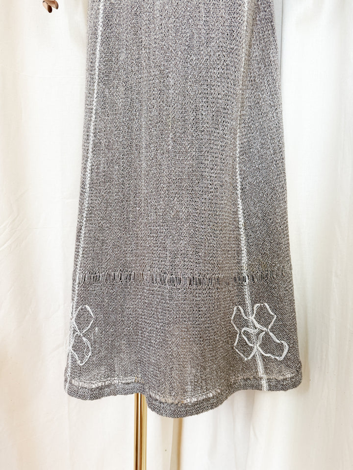 Divine Holy Grail Rare 1970s Mary Farrin Knit Maxi Dress