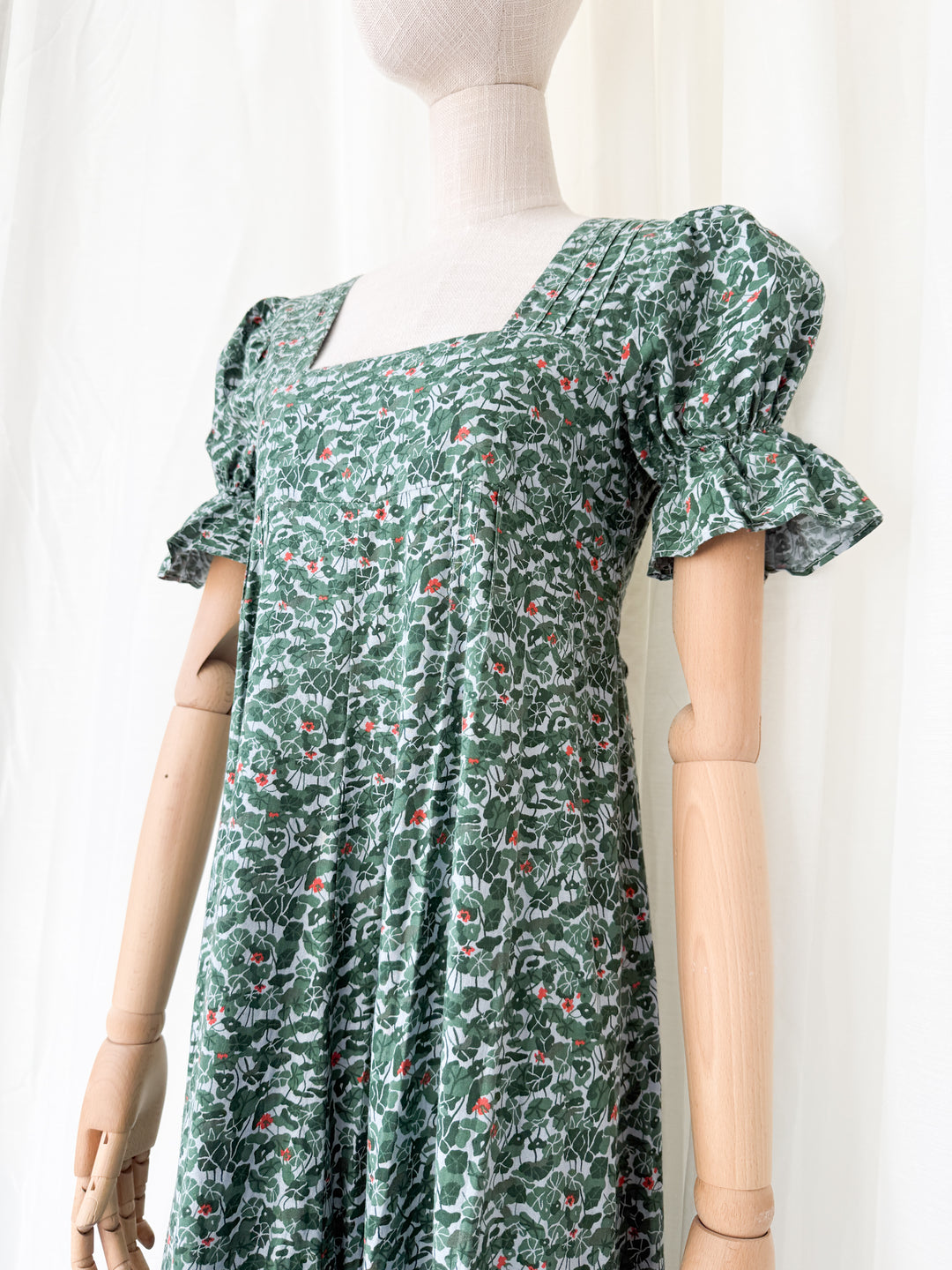 Breathtaking Holy Grail Rare 1970s Dove Clothing Company Cotton Maxi Dress