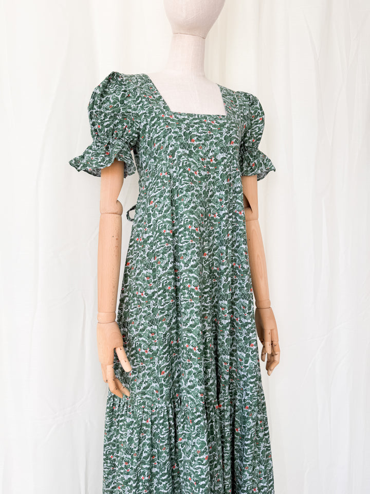 Breathtaking Holy Grail Rare 1970s Dove Clothing Company Cotton Maxi Dress