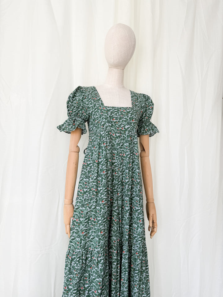 Breathtaking Holy Grail Rare 1970s Dove Clothing Company Cotton Maxi Dress