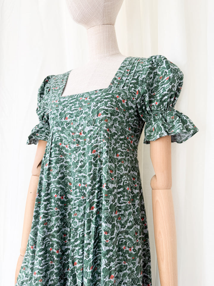 Breathtaking Holy Grail Rare 1970s Dove Clothing Company Cotton Maxi Dress