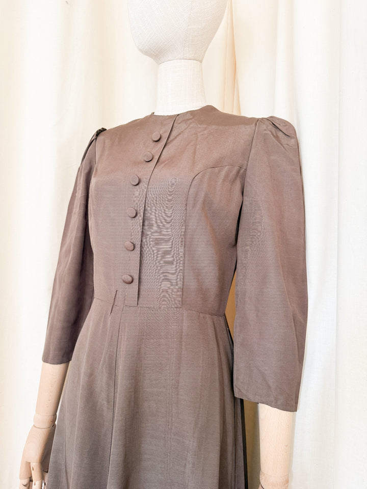 Beautiful Rare 1970s Moire Samuel Sherman Maxi Dress