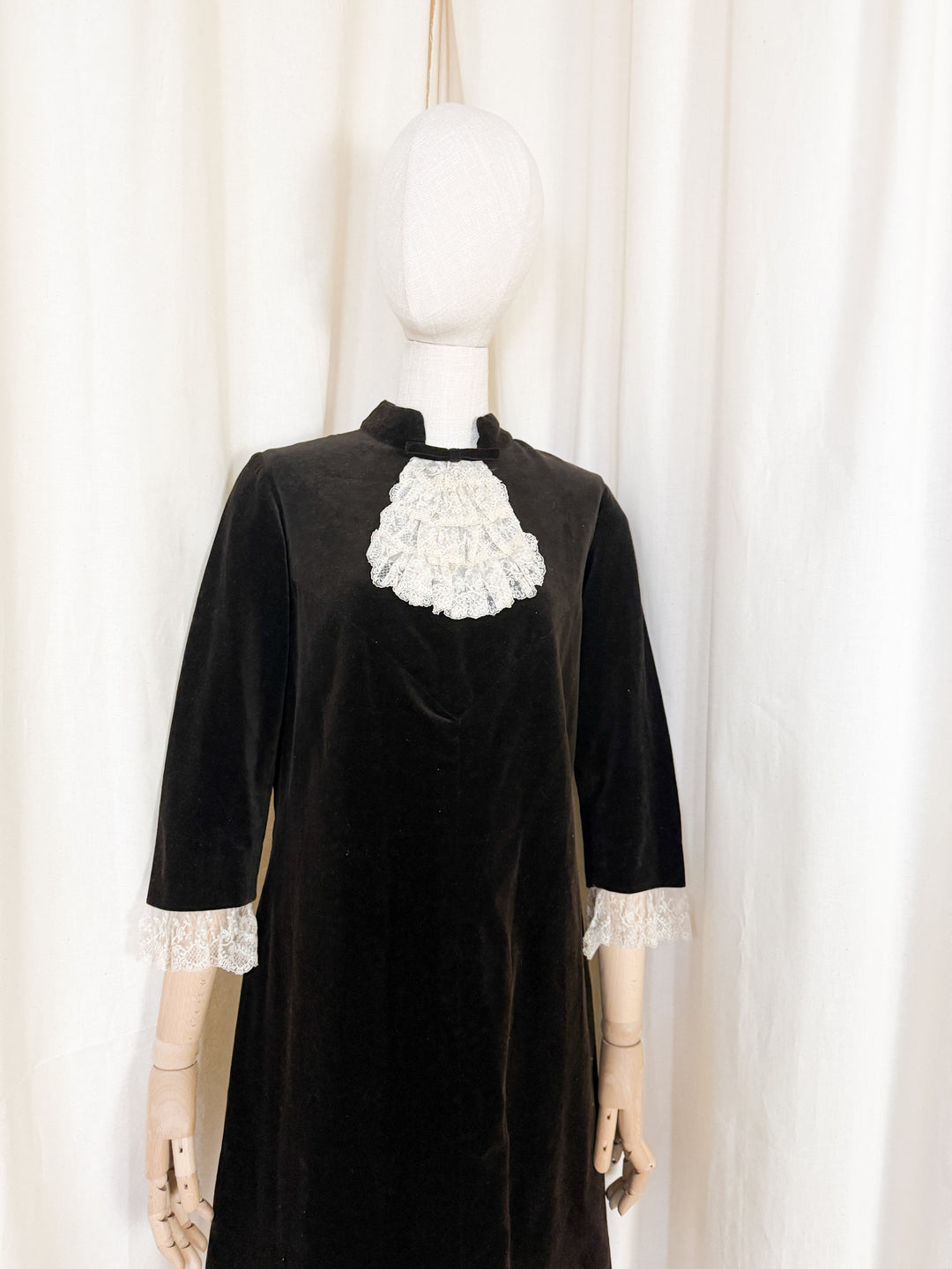 Precious Rare 1960s Brown Velvet Mini Dress