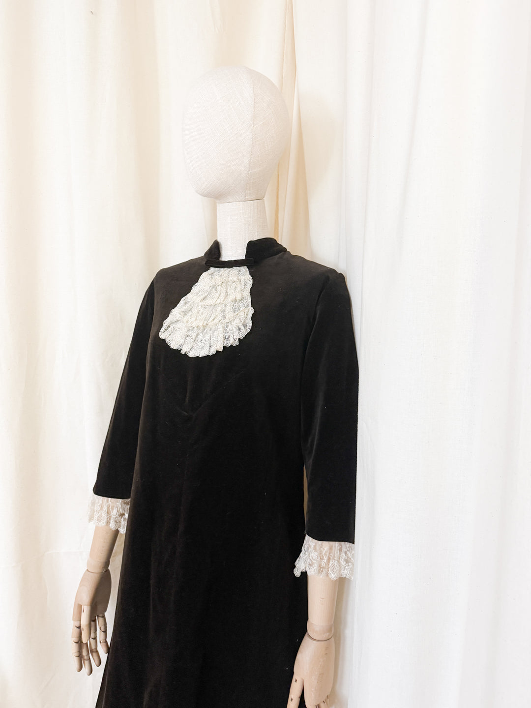 Precious Rare 1960s Brown Velvet Mini Dress